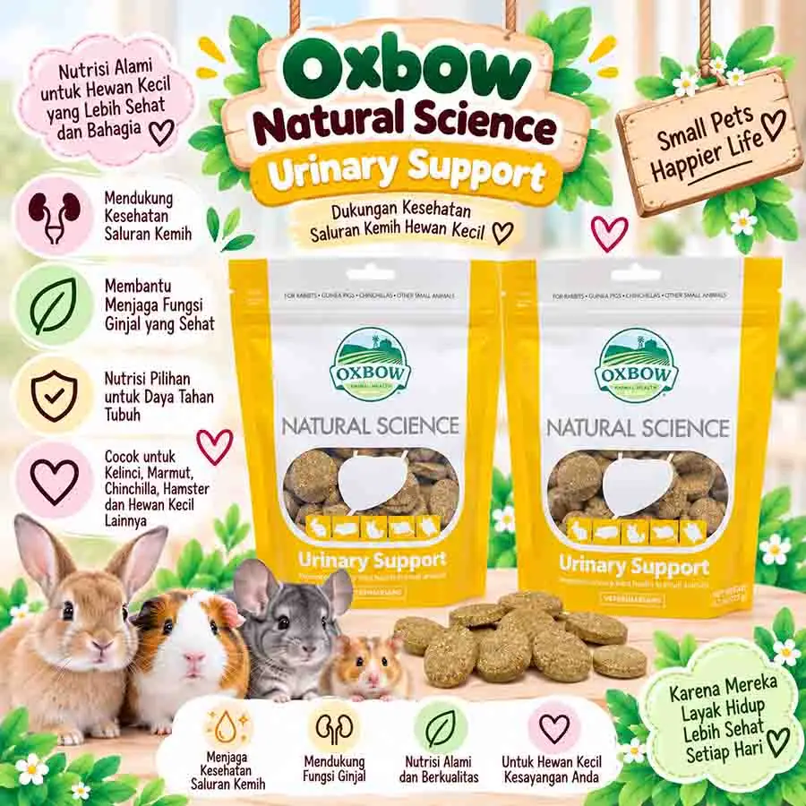 web OXBOW URINARY SUPPORT/VITAMIN SALURAN KEMIH KELINCI GUINEA PIG HAMSTER - Image 1