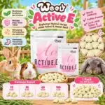 WOOLY ACTIVE E 1 PACK 400 BUTIR / VITAMIN PENCERNAAN MOULTING / PEMECAH BULU KELINCI DIUSUS