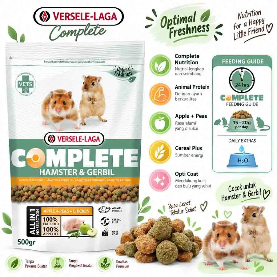 web HAMSTER & GERBIL BY VERSELE-LAGA 500 GR / MAKANAN HAMSTER - Image 1