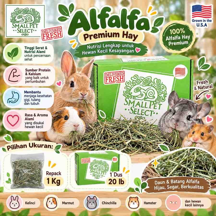 webalfalfa SMALL PET SELECT ALFALFA 1 KG - Image 1