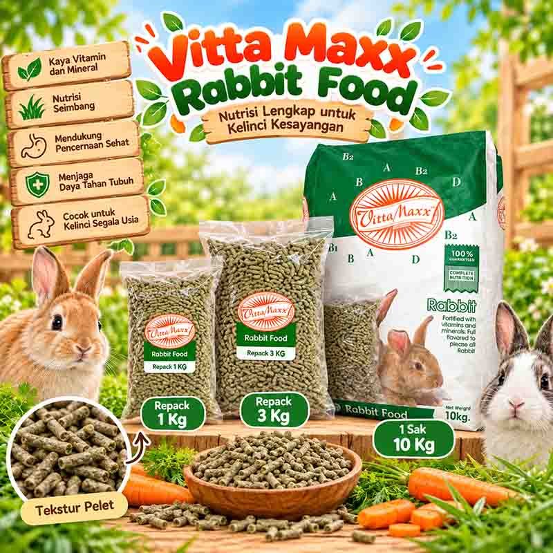 webvitta VITTA MAXX MAKANAN KELINCI REPACK 1Kg - Image 1