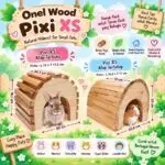 ONEL WOOD PIXI  HOUSE XS / TUNNEL KELINCI, MARMUT / TEMPAT SEMBUNYI MARMUT