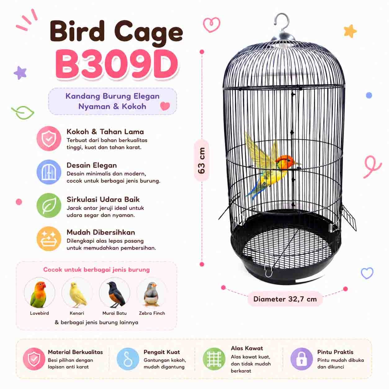 birdcage BIRD CAGE 503-1 / KANDANG BURUNG - Image 1