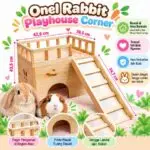 RABBIT PLAYHOUSE CORNER / Rumah Main Kelinci, Marmut, Chinchilla