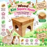 ONEL WOOD KINI SQUARE HOUSE M / TUNNEL KELINCI, MARMUT, CHINCHILLA / RUMAH KELINCI
