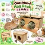 ONEL WOOD HAY RACK 2 HOLE / TEMPAT RUMPUT HAY KELINCI, MARMUT, CHINCHILLA