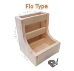 FLO DUAL COMBO WOOD HAY RACK / TEMPAT RUMPUT & PELLET KELINCI, MARMUT, CHINCHILLA - Image 3