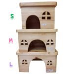 ONEL WOOD PICKLE HOUSE L, RUMAH KELINCI MARMUT, SMALL ANIMAL HIDEOUT - Image 2