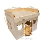 ONEL WOOD FLOOPY HOUSE / RUMAH MAIN KELINCI, MARMUT. CHINCHILLA / HIDEOUT
