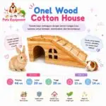 ONEL WOOD COTTON STAGE HOUSE / Rumah Kelinci, Marmut / Tunnel Kelinci / Small Animals House
