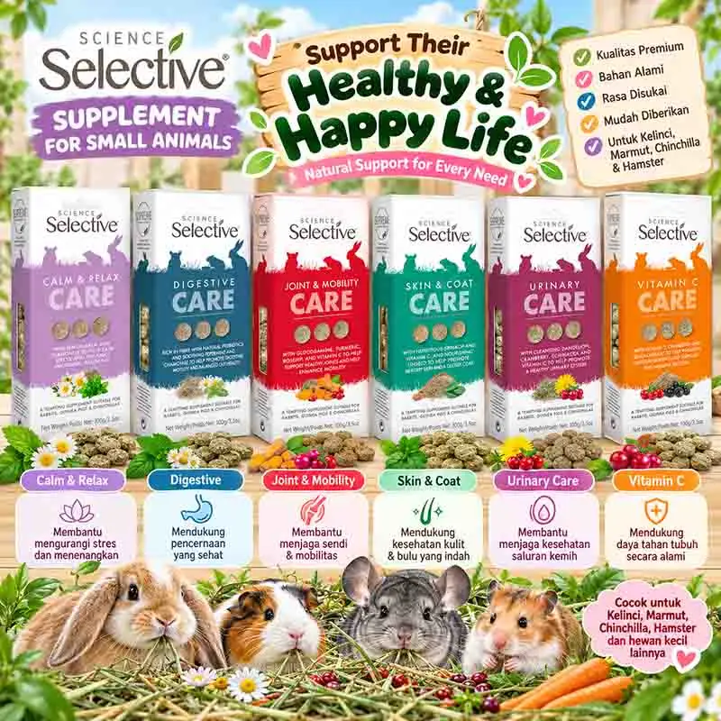web SCIENCE SELECTIVE SUPPLEMENT FOR SMALL ANIMALS / VITAMIN KELINCI, MARMUT / SUPLEMEN HEWAN - Image 1