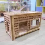 ONEL WOOD JASON BOX HOUSE M / Rumah kelinci, marmut, chinchilla, kucing / small animals house - Image 4